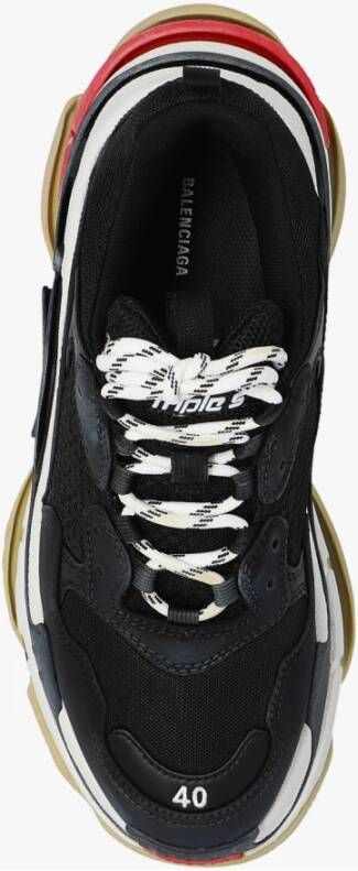 Balenciaga Triple S Lage Sneakers Black Heren