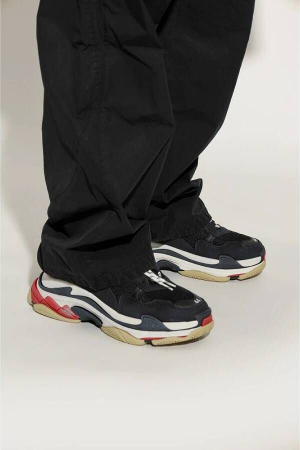 Balenciaga Triple S Lage Sneakers Black Heren