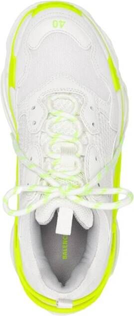 Balenciaga Triple S Sneakers Wit Fluo Geel