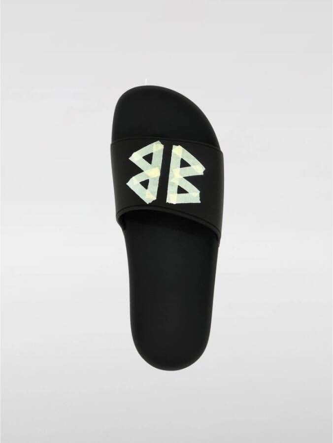 Balenciaga Verstelbare Leren Sandalen Zwart Minimalistisch Ontwerp
