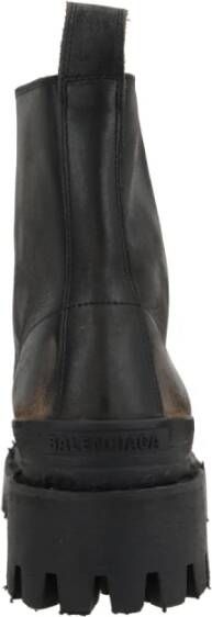 Balenciaga Vintage leren enkellaarsjes Black Heren