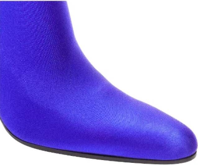 Balenciaga Vintage Pre-owned Cotton boots Blue Dames