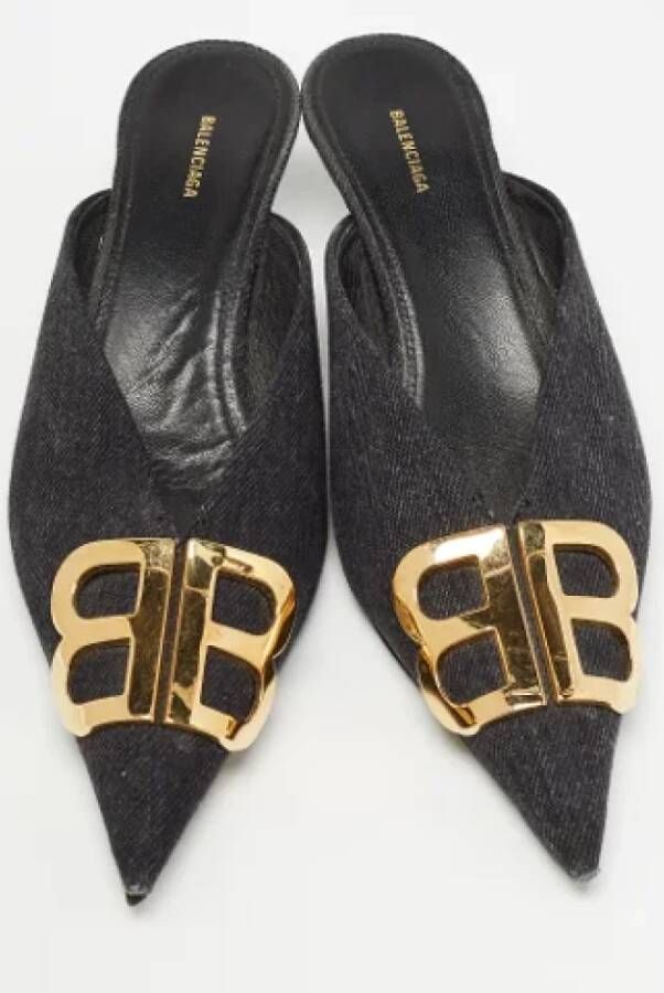 Balenciaga Vintage Pre-owned Denim sandals Black Dames