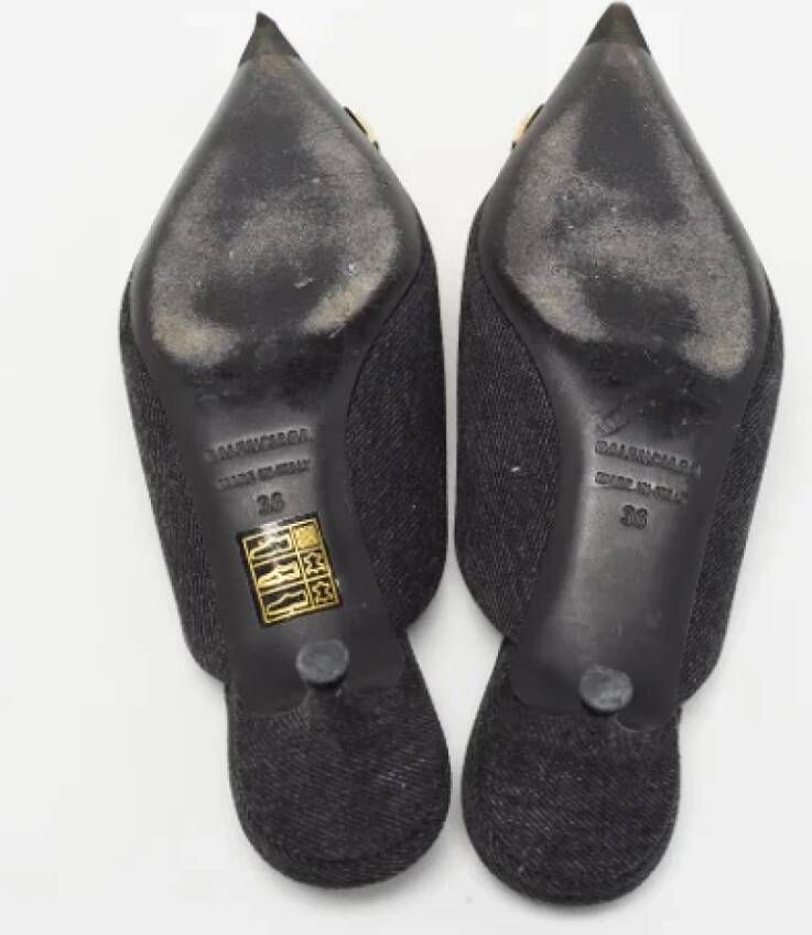Balenciaga Vintage Pre-owned Denim sandals Black Dames