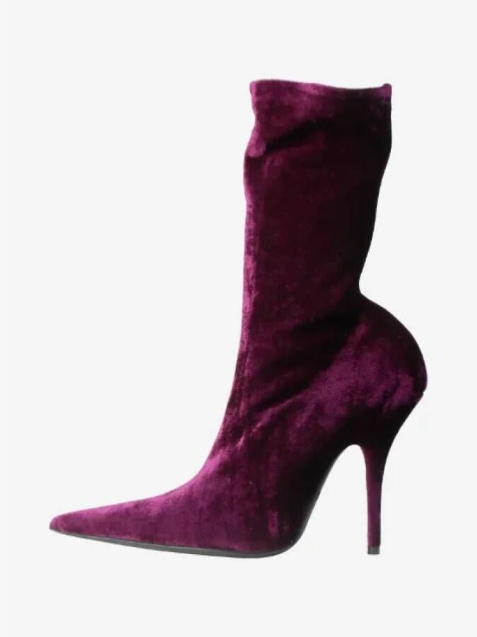 Balenciaga Vintage Pre-owned Fabric boots Purple Dames