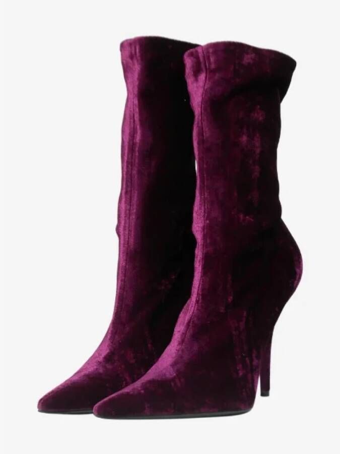 Balenciaga Vintage Pre-owned Fabric boots Purple Dames