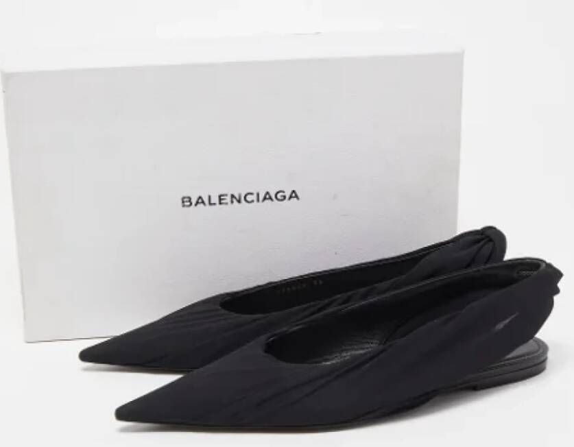 Balenciaga Vintage Pre-owned Fabric flats Black Dames