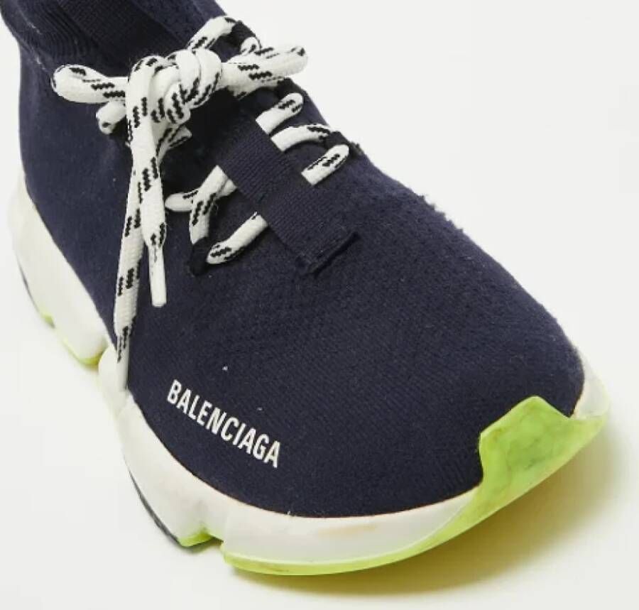 Balenciaga Vintage Pre-owned Knit sneakers Blue Dames