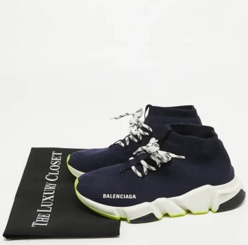 Balenciaga Vintage Pre-owned Knit sneakers Blue Dames
