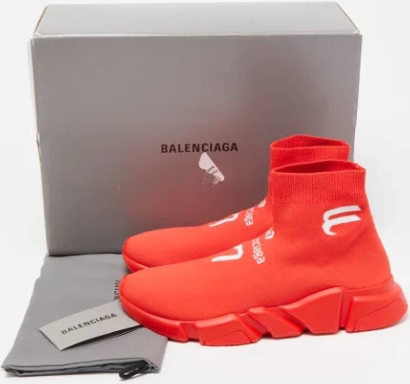 Balenciaga Vintage Pre-owned Knit sneakers Red Dames
