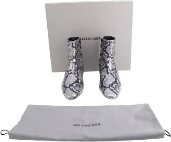 Balenciaga Vintage Pre-owned Leather boots Gray Dames