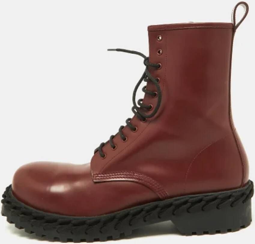 Balenciaga Vintage Pre-owned Leather boots Red Dames