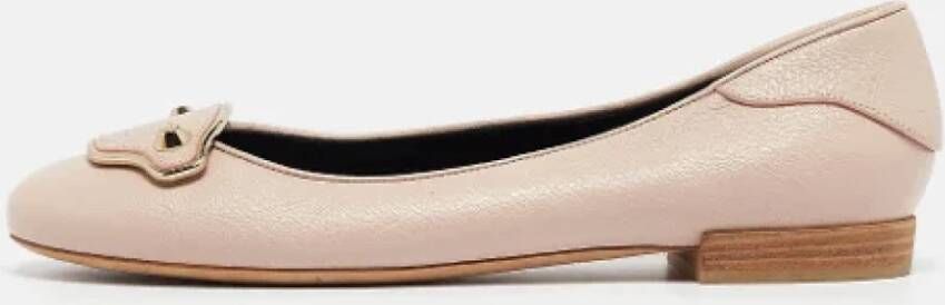 Balenciaga Vintage Pre-owned Leather flats Beige Dames
