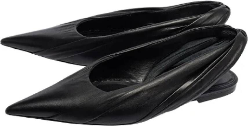 Balenciaga Vintage Pre-owned Leather flats Black Dames