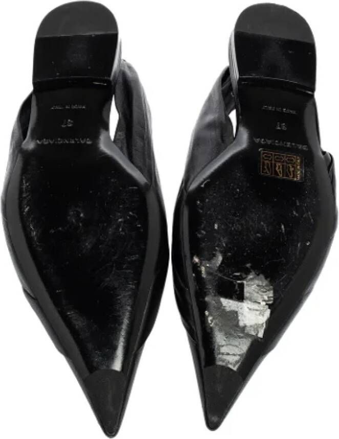 Balenciaga Vintage Pre-owned Leather flats Black Dames