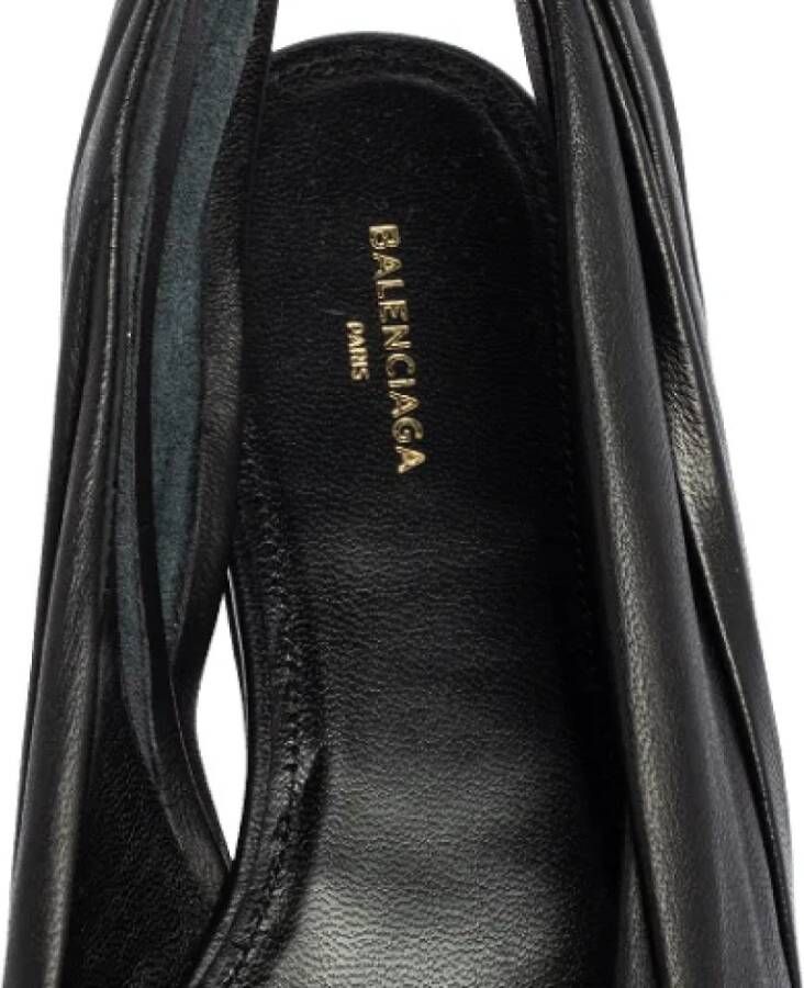 Balenciaga Vintage Pre-owned Leather flats Black Dames