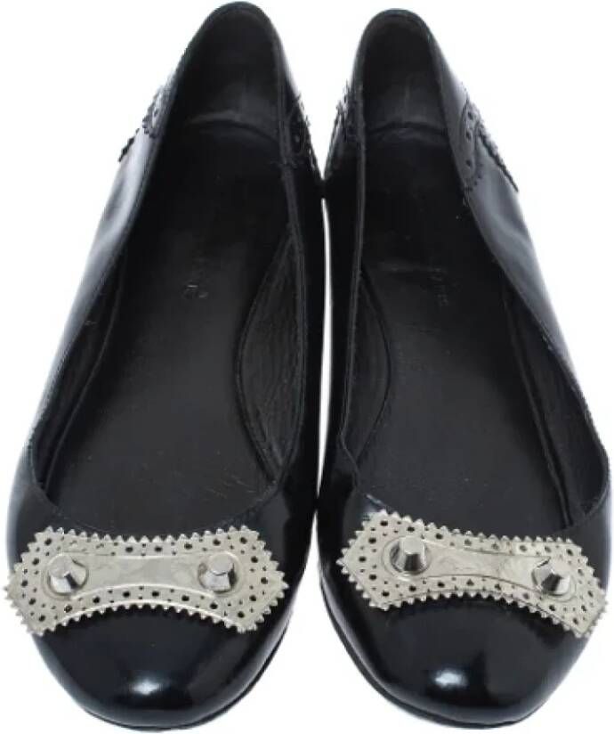 Balenciaga Vintage Pre-owned Leather flats Black Dames