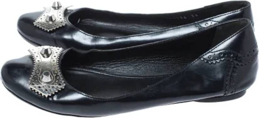 Balenciaga Vintage Pre-owned Leather flats Black Dames