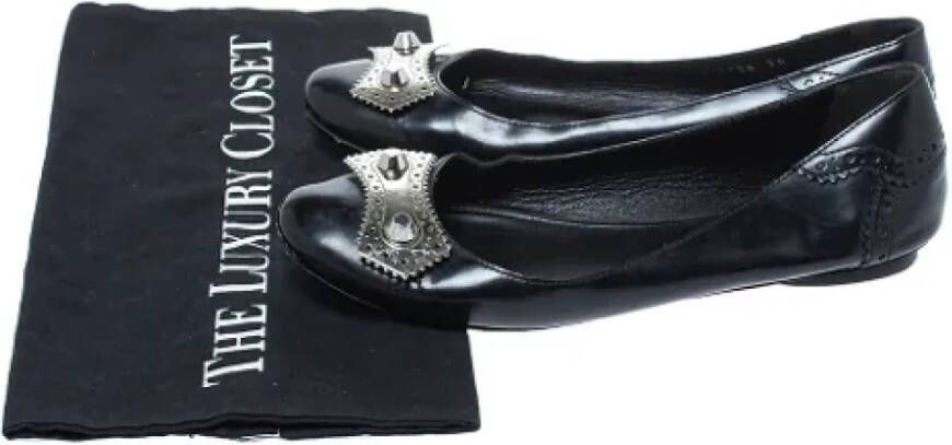 Balenciaga Vintage Pre-owned Leather flats Black Dames