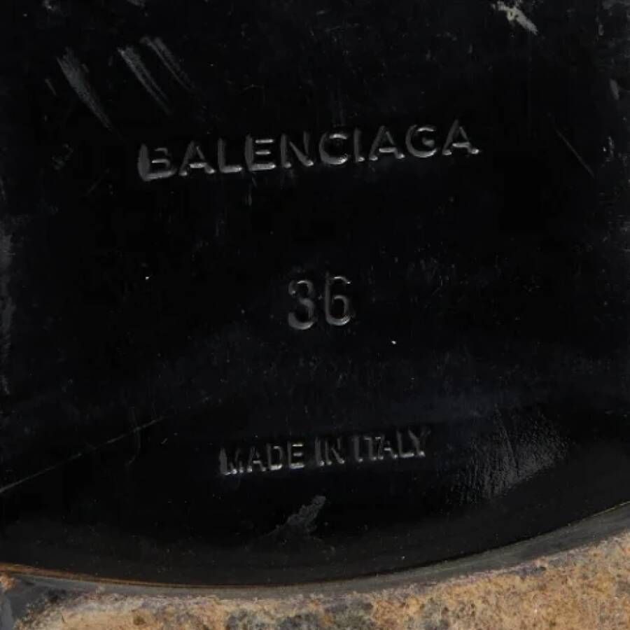 Balenciaga Vintage Pre-owned Leather flats Black Dames