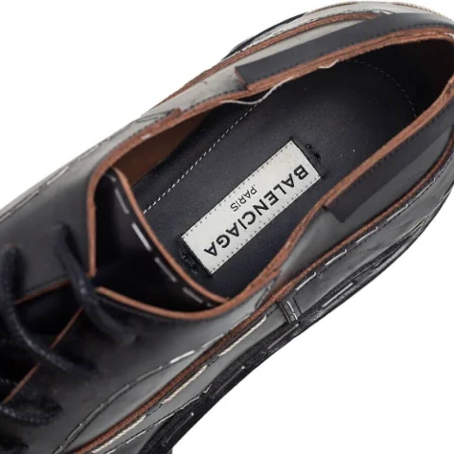 Balenciaga Vintage Pre-owned Leather flats Black Dames