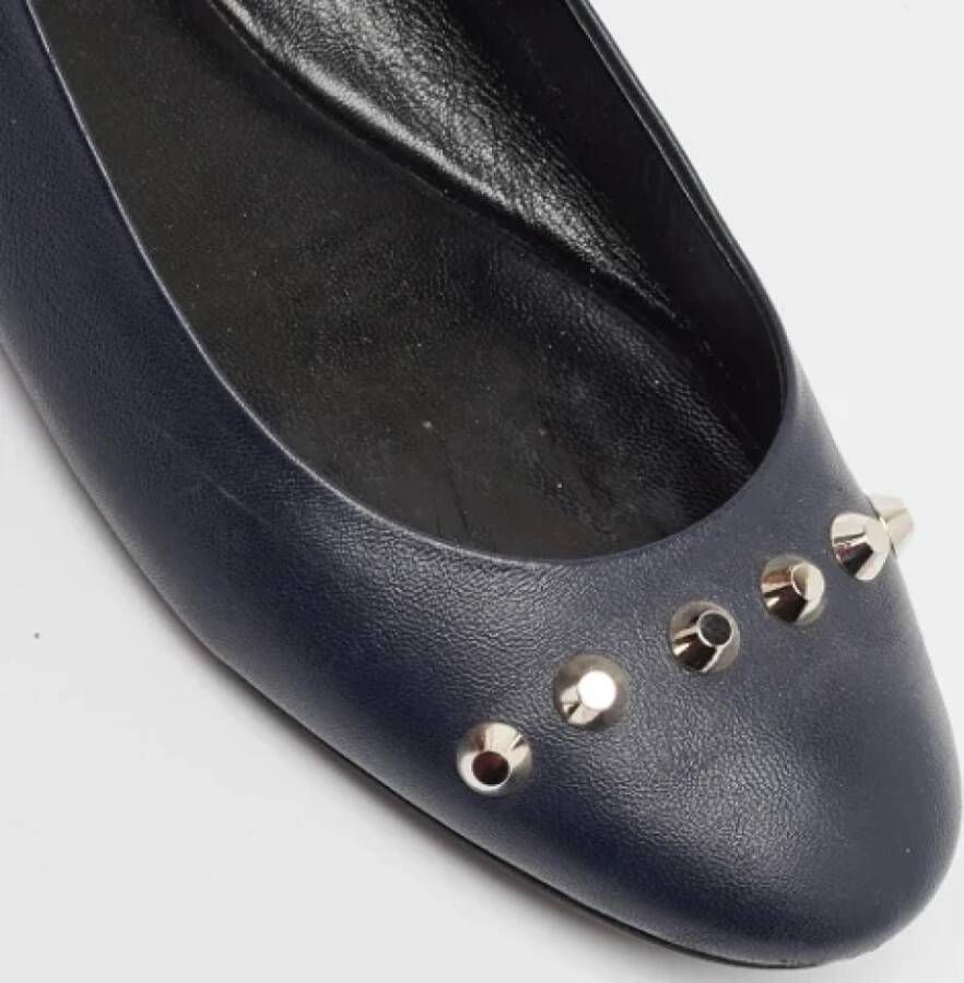 Balenciaga Vintage Pre-owned Leather flats Blue Dames