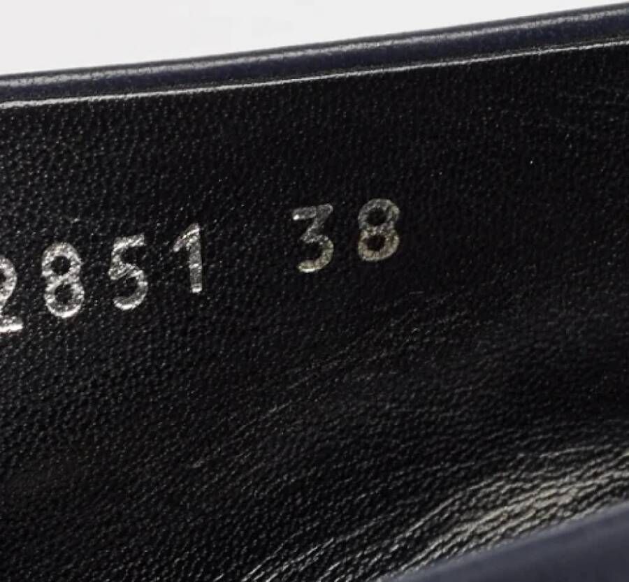 Balenciaga Vintage Pre-owned Leather flats Blue Dames