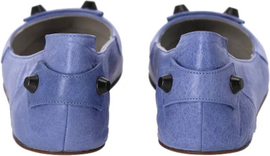 Balenciaga Vintage Pre-owned Leather flats Blue Dames