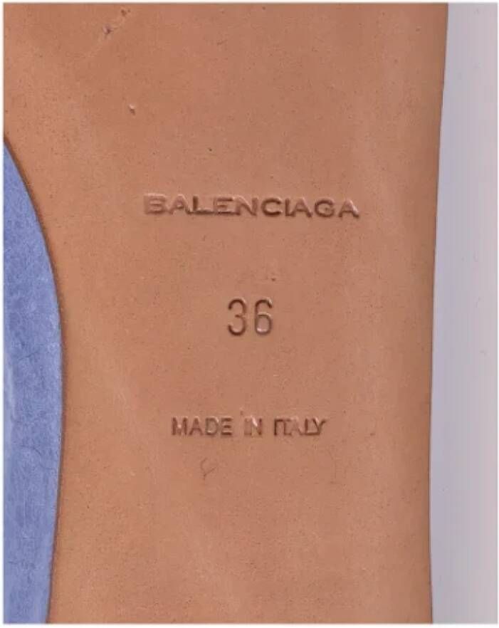 Balenciaga Vintage Pre-owned Leather flats Blue Dames