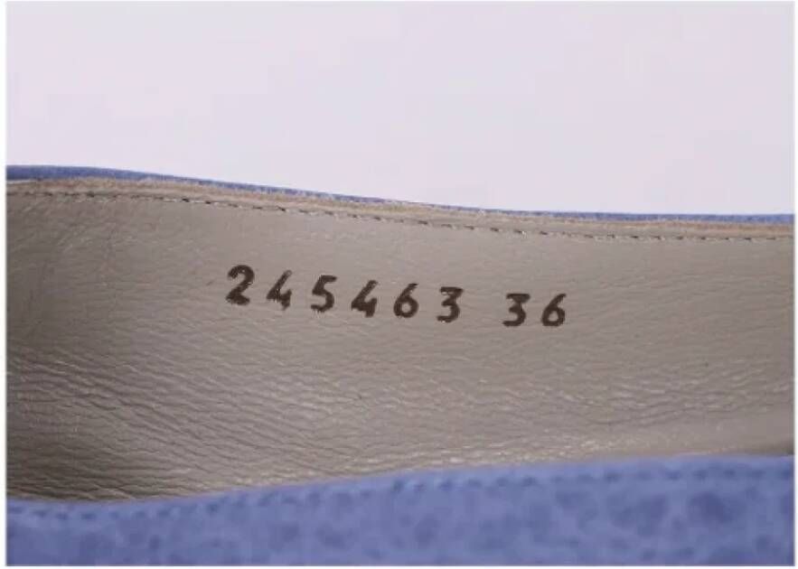 Balenciaga Vintage Pre-owned Leather flats Blue Dames