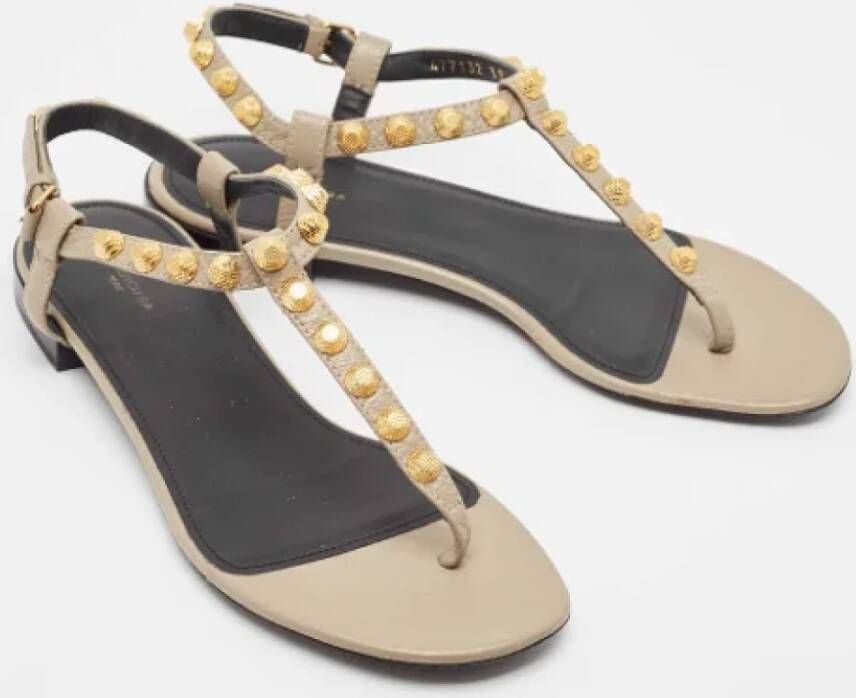 Balenciaga Vintage Pre-owned Leather flats Brown Dames