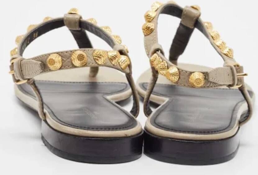 Balenciaga Vintage Pre-owned Leather flats Brown Dames