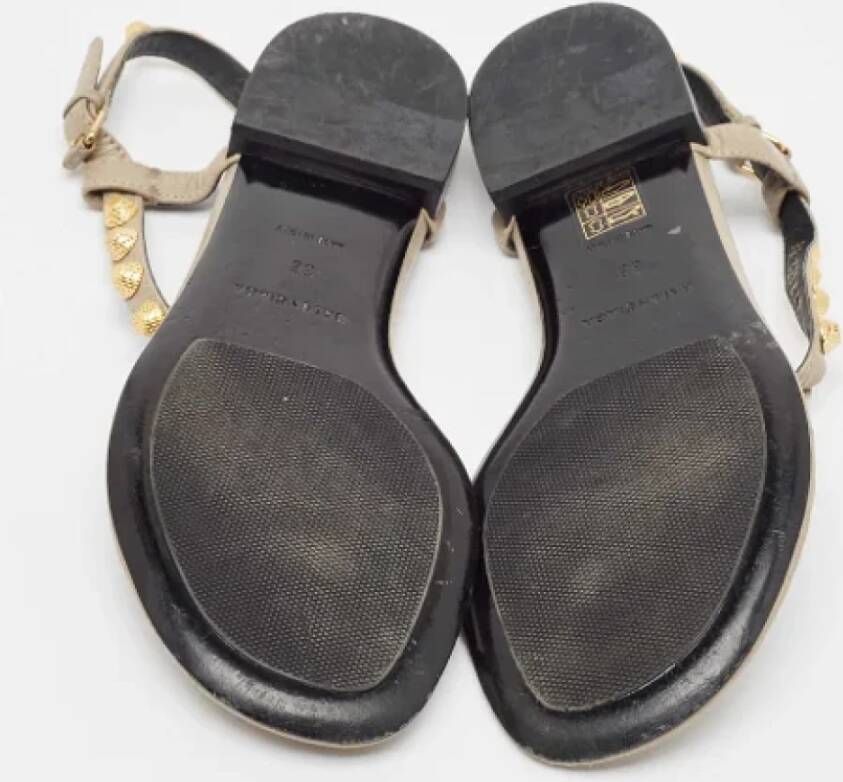 Balenciaga Vintage Pre-owned Leather flats Brown Dames