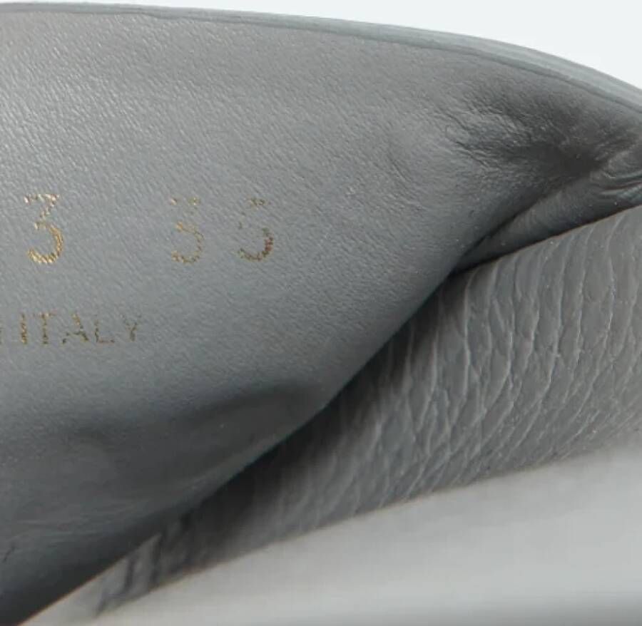 Balenciaga Vintage Pre-owned Leather flats Gray Dames