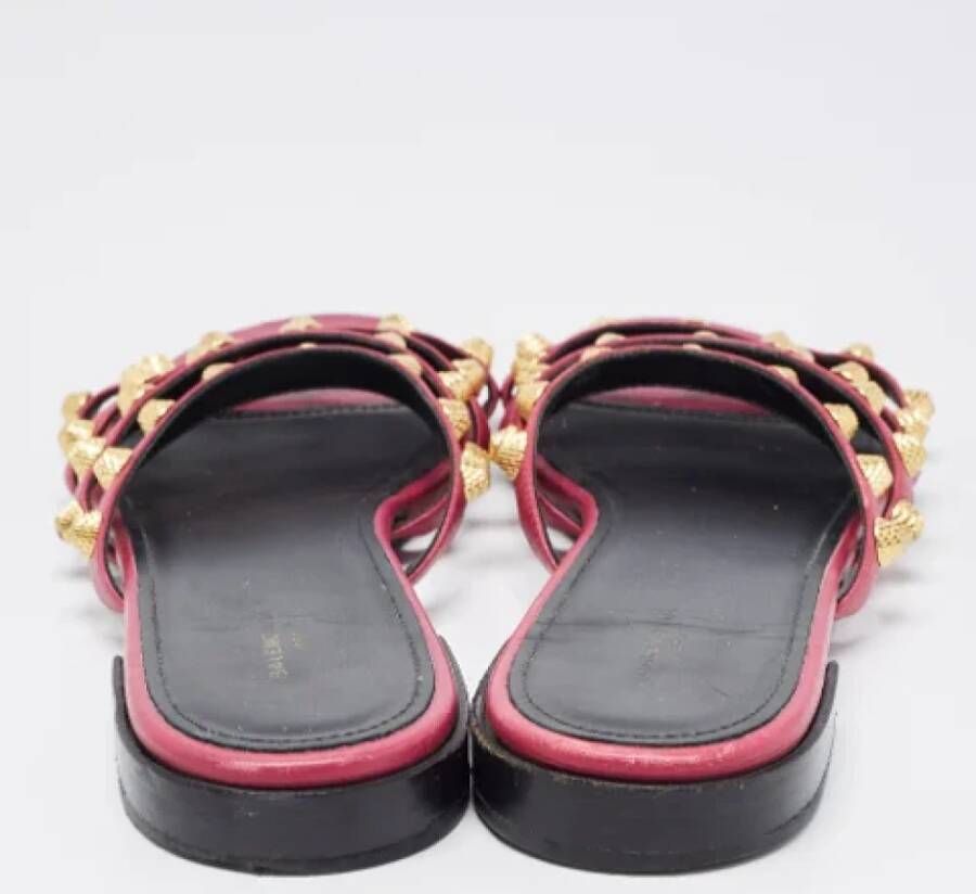 Balenciaga Vintage Pre-owned Leather flats Pink Dames