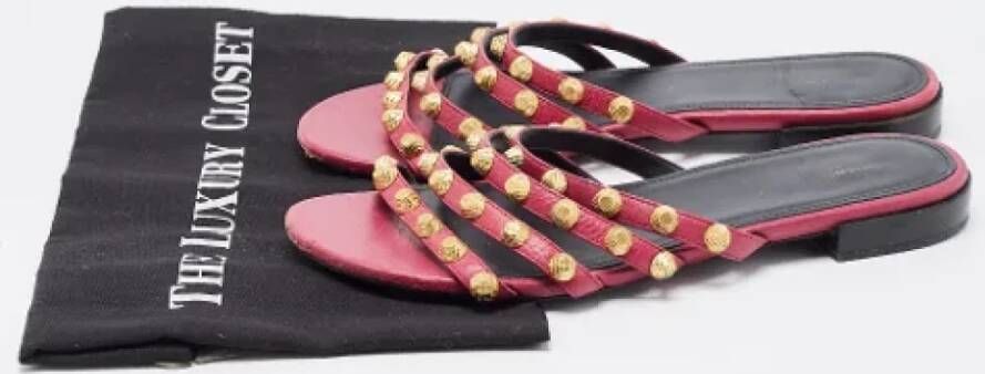 Balenciaga Vintage Pre-owned Leather flats Pink Dames