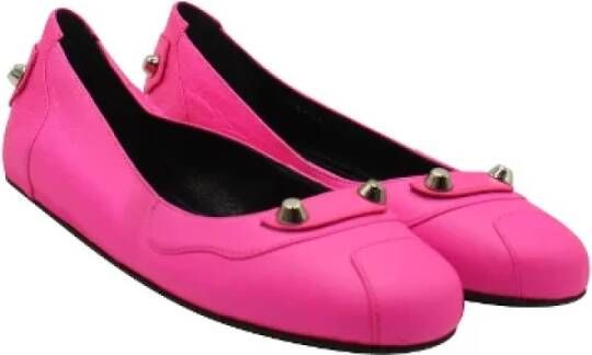 Balenciaga Vintage Pre-owned Leather flats Pink Dames
