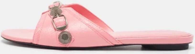 Balenciaga Vintage Pre-owned Leather flats Pink Dames