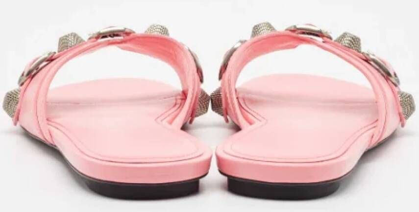 Balenciaga Vintage Pre-owned Leather flats Pink Dames