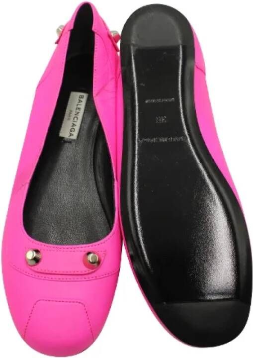 Balenciaga Vintage Pre-owned Leather flats Pink Dames