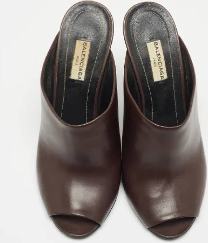 Balenciaga Vintage Pre-owned Leather heels Brown Dames