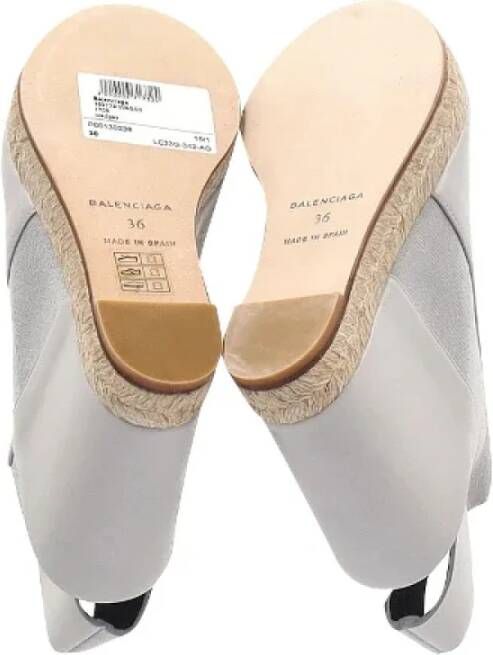 Balenciaga Vintage Pre-owned Leather heels Gray Dames