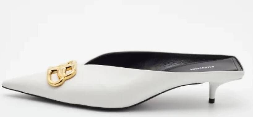Balenciaga Vintage Pre-owned Leather mules White Dames