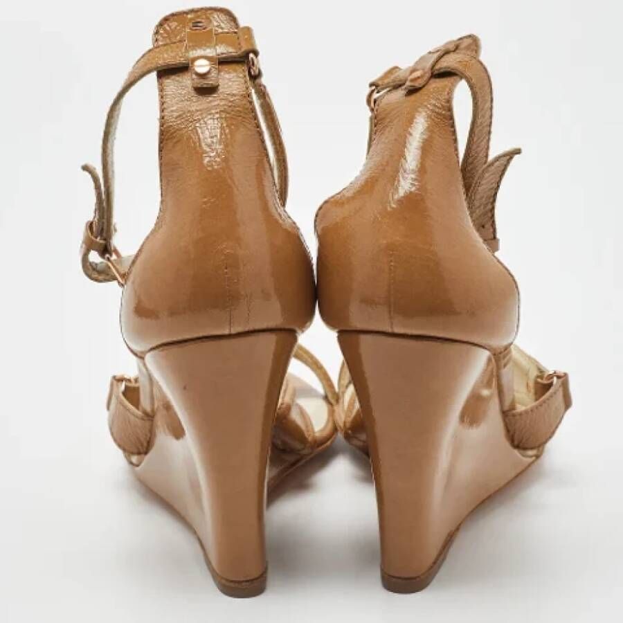 Balenciaga Vintage Pre-owned Leather sandals Beige Dames