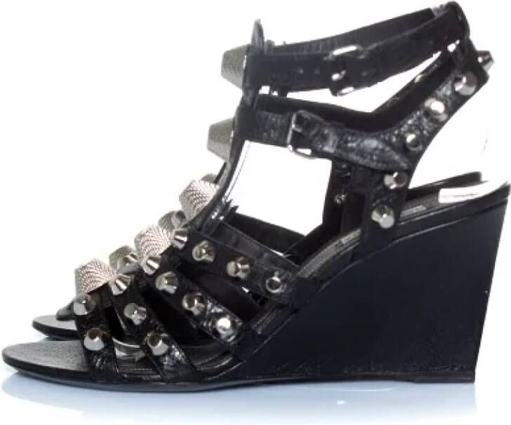 Balenciaga Vintage Pre-owned Leather sandals Black Dames