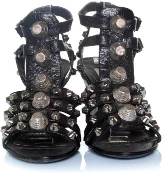 Balenciaga Vintage Pre-owned Leather sandals Black Dames