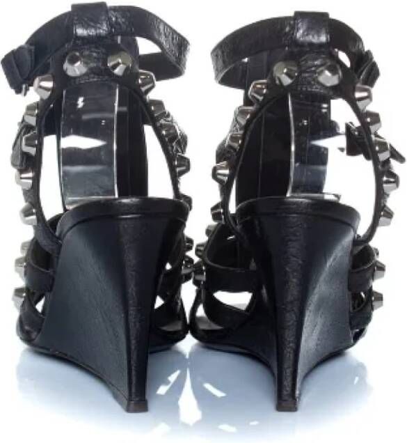 Balenciaga Vintage Pre-owned Leather sandals Black Dames