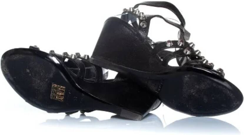 Balenciaga Vintage Pre-owned Leather sandals Black Dames