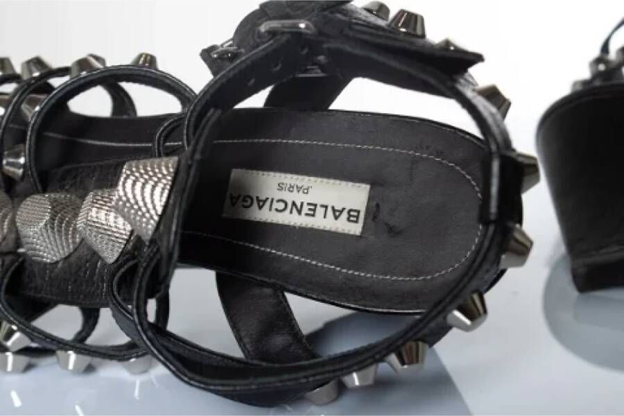 Balenciaga Vintage Pre-owned Leather sandals Black Dames
