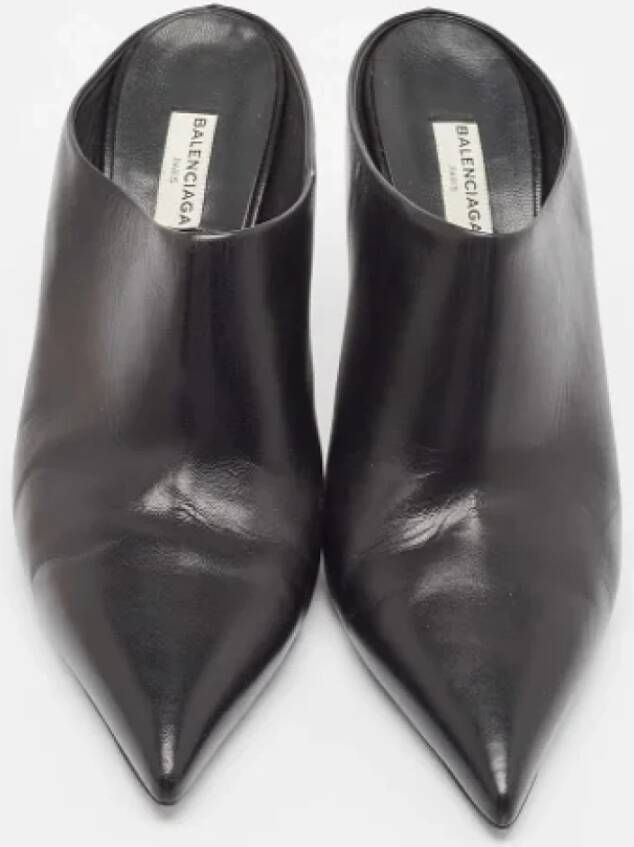 Balenciaga Vintage Pre-owned Leather sandals Black Dames